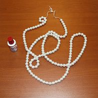 Нить жемчуга-d 10mm (150 см) - итальянские ткани Тессутидея арт. F-0496