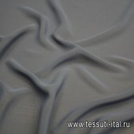 Крепдешин стрейч (о) сине-серый - итальянские ткани Тессутидея арт. 10-3196