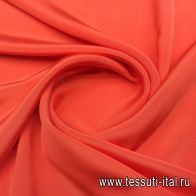 Плательная кади (о) коралловая - итальянские ткани Тессутидея арт. 02-7360