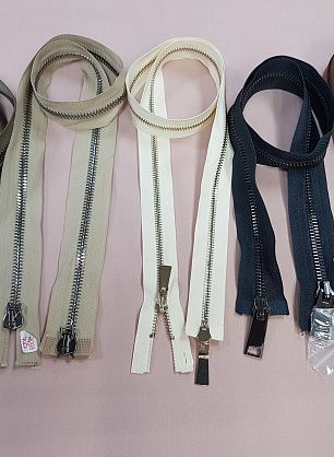 Молния металл разъемная два замка  80-90см - в интернет-магазине тканей Тессутидея арт. F-4093