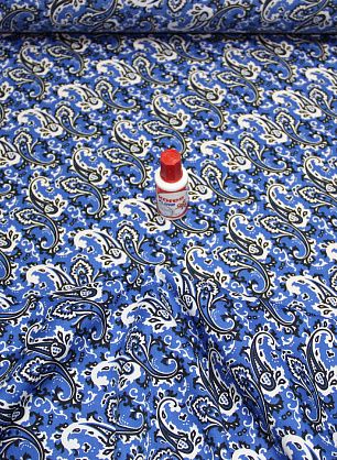 Сорочечная Super fine (н) пейсли на синем Etro - в интернет-магазине тканей Тессутидея арт. 01-2519