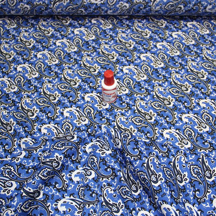 Сорочечная Super fine (н) пейсли на синем Etro - итальянские ткани Тессутидея арт. 01-2519