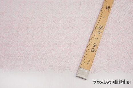Кружевное полотно (о) светло-розовое в стиле Scervino - итальянские ткани Тессутидея арт. 03-6705