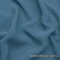 Шелк кади стрейч (о) бирюзово-серый - итальянские ткани Тессутидея арт. 10-2893