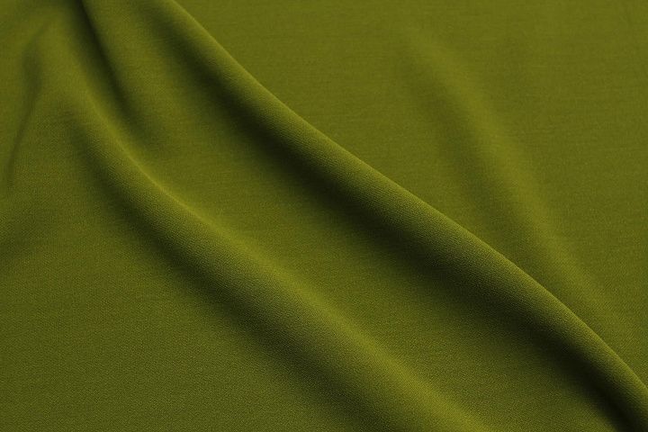 Плательная кади (о) зеленая - итальянские ткани Тессутидея арт. 03-7422