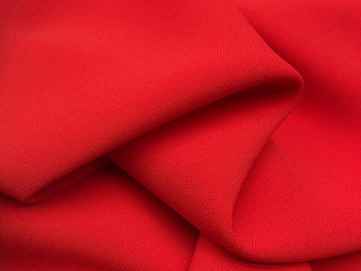 Плательная стрейч (о) красная - итальянские ткани Тессутидея арт. 03-5132