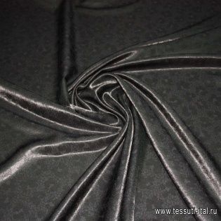 Костюмная фактурная (о) черная ш-150см Versace - итальянские ткани Тессутидея арт. 05-2080