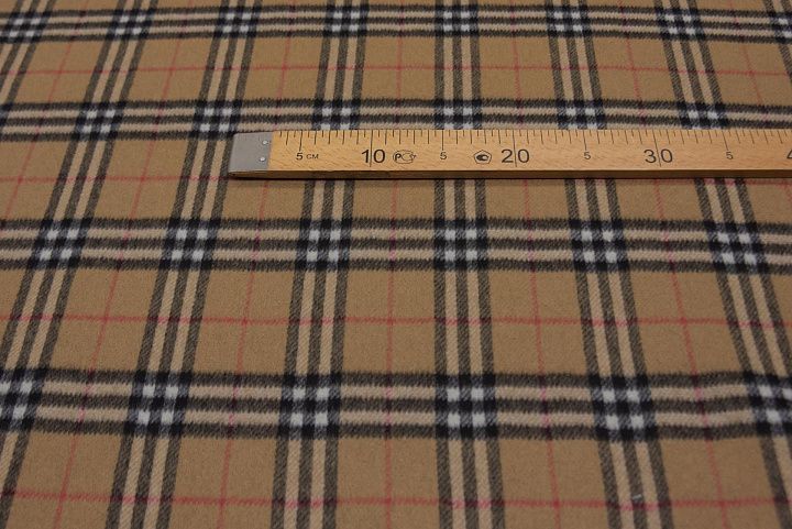 Пальтовая двухслойная (н) клетка в стиле Burberry/черная - итальянские ткани Тессутидея арт. 09-1855