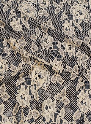 Кружевное полотно (н) бежево-серое - в интернет-магазине тканей Тессутидея арт. 03-6916