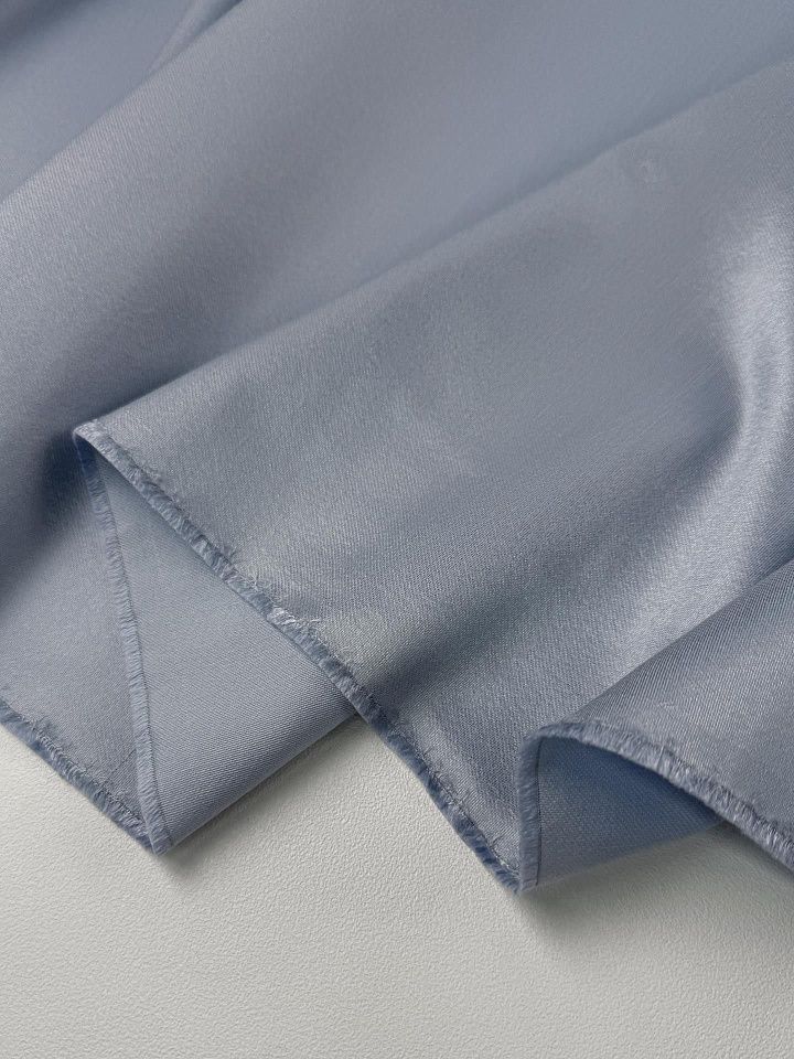 Плательная дюшес шелк+шерсть (о) голубая - итальянские ткани Тессутидея арт. 10-4855