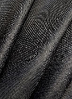 Подкладочная жаккардовая  (о) черная клетка MaxMara - в интернет-магазине тканей Тессутидея арт. 08-0877