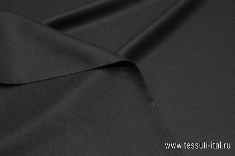 Костюмная сукно (о) черная - итальянские ткани Тессутидея арт. 05-4575