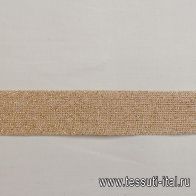 Тесьма трикотажная с люрексом (о) пудровая ш-2см - итальянские ткани Тессутидея арт. F-6195