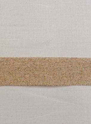 Тесьма трикотажная с люрексом (о) пудровая ш-2см - в интернет-магазине тканей Тессутидея арт. F-6195