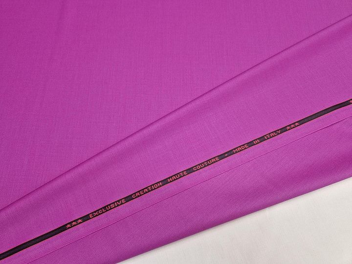 Костюмная стрейч дабл фейс 320 г/м (о) сиренево-баклажановая - итальянские ткани Тессутидея арт. 05-4820