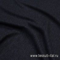 Трикотаж шерсть лоден (о) сине-черный меланж - итальянские ткани Тессутидея арт. 15-0997