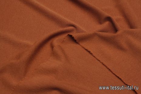 Трикотаж шерсть дабл (о) терракотовый - итальянские ткани Тессутидея арт. 15-1087