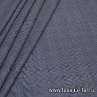 Костюмная клетка (н) сине-серая с вкраплениями - итальянские ткани Тессутидея арт. 05-3379