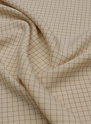 Плательная вискоза (н) серо-молочная клетка - в интернет-магазине тканей Тессутидея арт. 04-1631