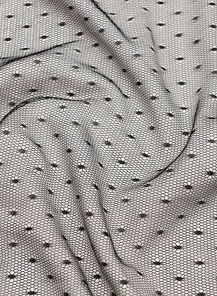 Плательная сетка с вкраплениями (о) черная - в интернет-магазине тканей Тессутидея арт. 03-7381