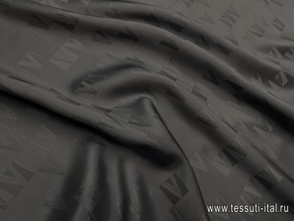Подкладочная жаккардовая (о) черная - итальянские ткани Тессутидея арт. 08-1356