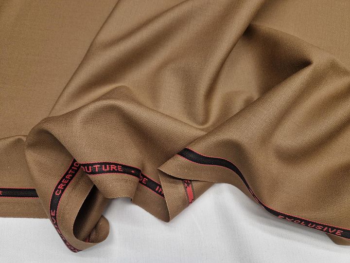Костюмная стрейч дабл фейс 320 г/м (о) кэмел - итальянские ткани Тессутидея арт. 05-4810