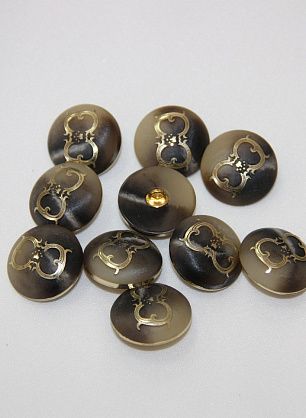 Пуговица на ножке комбинированная d-22mm Roberto Cavalli - в интернет-магазине тканей Тессутидея арт. F-2508