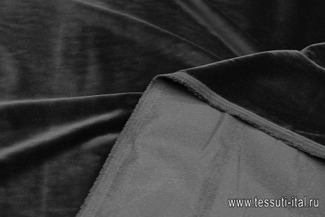 Бархат вискоза (о) черный - итальянские ткани Тессутидея арт. 04-1637
