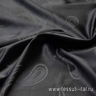 Бархат (о) черные пейсли на черном - итальянские ткани Тессутидея арт. 01-5553