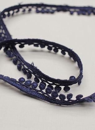 Тесьма бахрома (о) темно-синяя 1,2см - в интернет-магазине тканей Тессутидея арт. F-6202