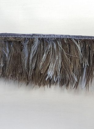 Тесьма из перьев (н) коричнево-голубая 5см Blumarine - в интернет-магазине тканей Тессутидея арт. F-4835