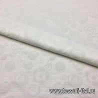 Жаккард стрейч (о) белый - итальянские ткани Тессутидея арт. 03-4550
