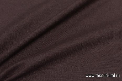 Лен костюмный (о) темно-коричневый - итальянские ткани Тессутидея арт. 16-0750