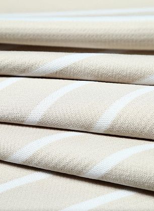Трикотаж (н) белые полосы на светло-бежевом - в интернет-магазине тканей Тессутидея арт. 13-1238