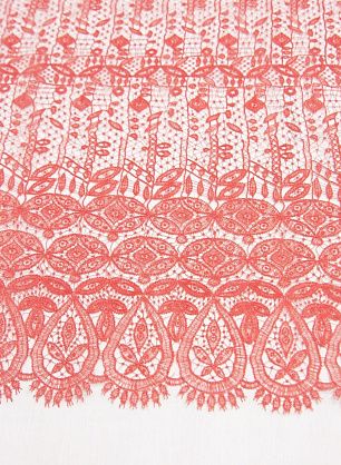Кружевное полотно (о) красное в стиле Scervino - в интернет-магазине тканей Тессутидея арт. 03-6706