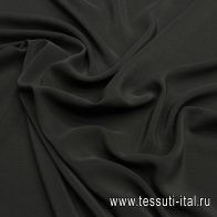 Крепдешин вареный (о) черный - итальянские ткани Тессутидея арт. 10-3385