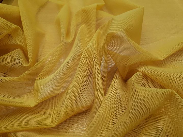 Плательная сетка (о) охра - итальянские ткани Тессутидея арт. 03-5495