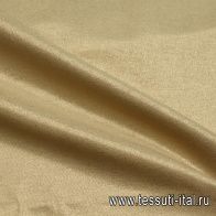 Лен+вискоза с напылением (о) бежево-золотистый - итальянские ткани Тессутидея арт. 16-1091
