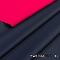 Плащевая с водоотталкивающим покрытием (о) малиновая/темно-синяя в стиле Burberry - итальянские ткани Тессутидея арт. 11-0400