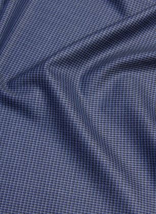 Костюмная (н) мелкая серо-синяя гусиная лапка - в интернет-магазине тканей Тессутидея арт. 05-3800