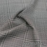 Костюмная (н) черно-белая стилизованная клетка - итальянские ткани Тессутидея арт. 05-4494