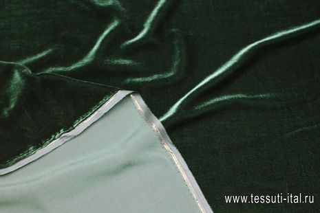 Бархат (о) темно-зеленый - итальянские ткани Тессутидея арт. 10-3529
