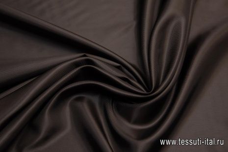 Подкладочная твил (н) темно-коричневая - итальянские ткани Тессутидея арт. 08-1013