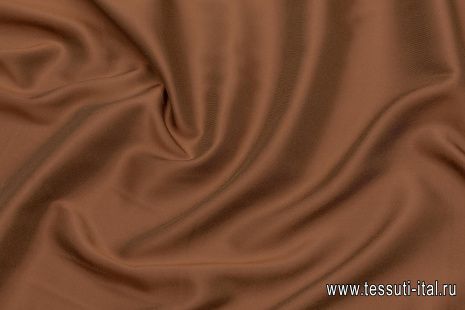 Подкладочная стрейч (о) темно-коричневая - итальянские ткани Тессутидея арт. 07-1405
