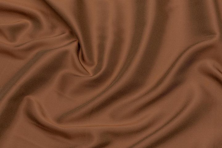 Подкладочная стрейч (о) темно-коричневая - итальянские ткани Тессутидея арт. 07-1405