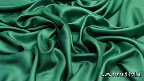 Шелк твил (о) зеленый - итальянские ткани Тессутидея арт. 02-9028