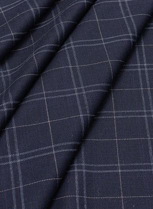 Костюмная клетка (н) серо-синяя - в интернет-магазине тканей Тессутидея арт. 05-3123