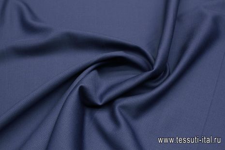 Плательная фактурная (о) синяя - итальянские ткани Тессутидея арт. 17-1039