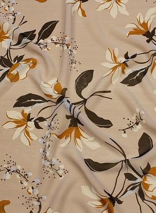 Шифон (н) крупный цветочный рисунок на антико - в интернет-магазине тканей Тессутидея арт. 10-3719