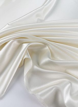 Шелк атлас стрейч (о) слоновая кость - в интернет-магазине тканей Тессутидея арт. 10-4380